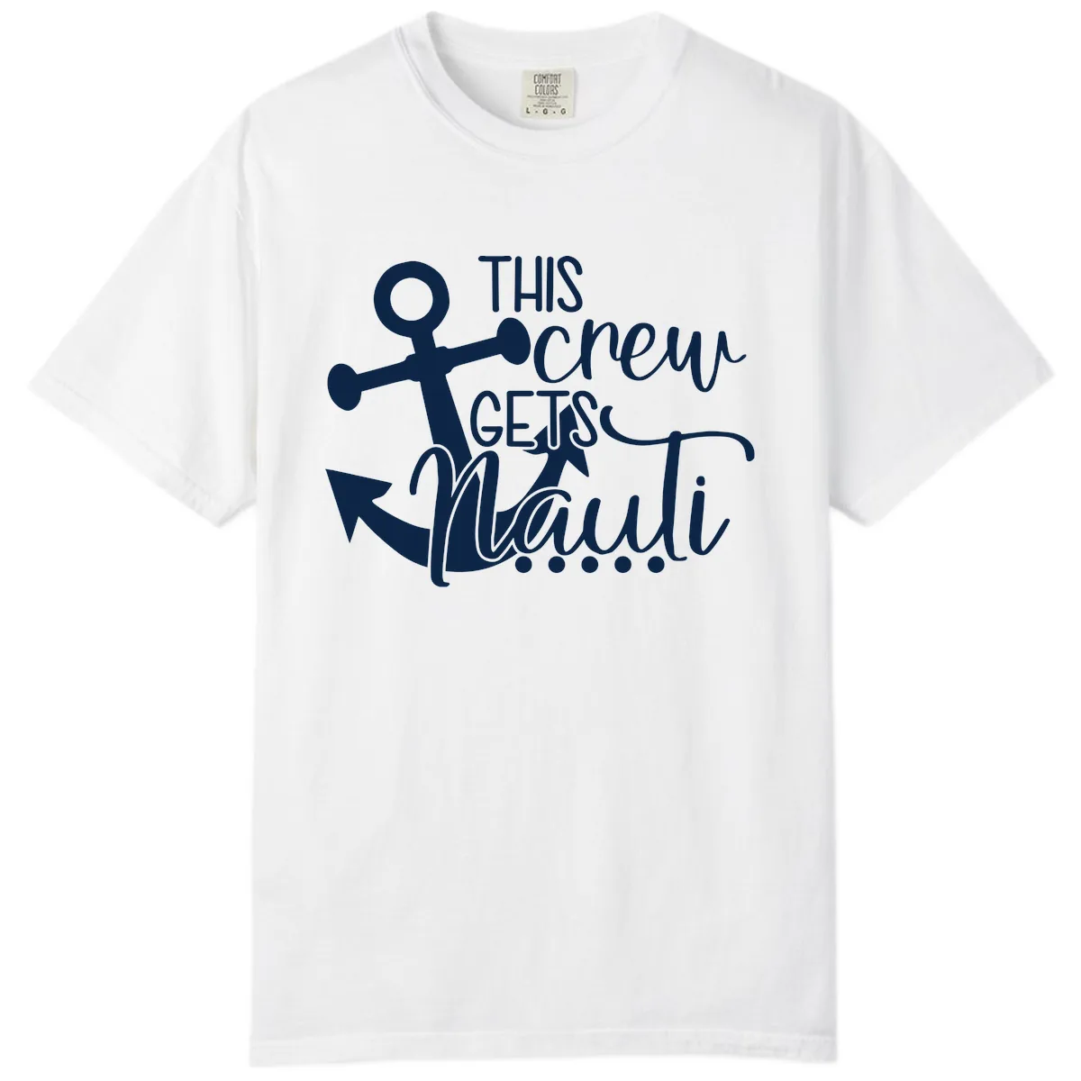 This Crew Gets Lit Anchor Design Comfort Color in White