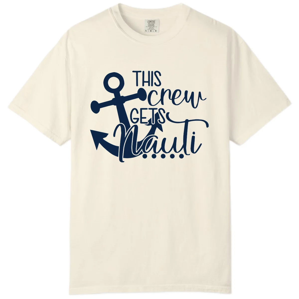 This Crew Gets Lit Anchor Design Comfort Color in Ivory