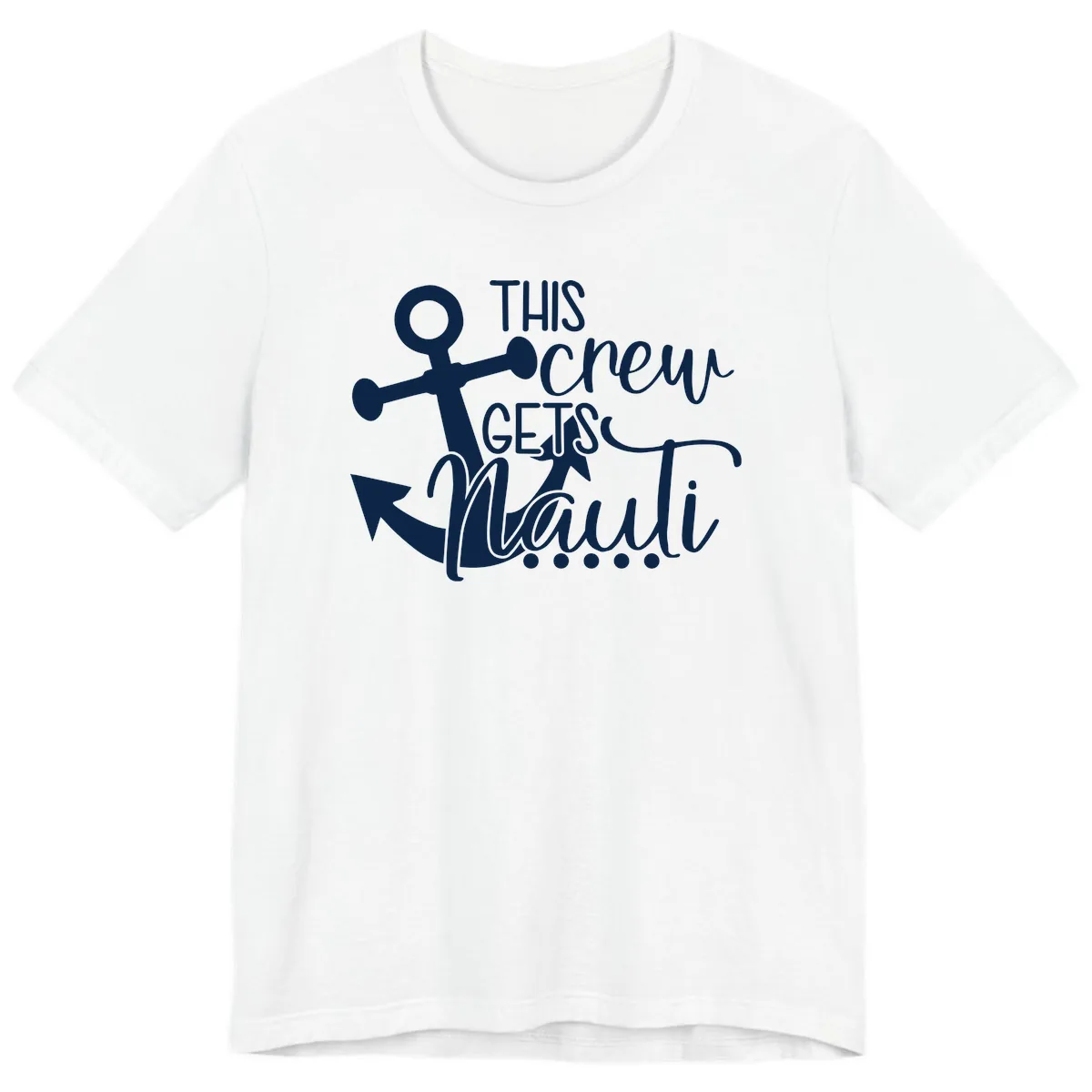 This Crew Gets Lit Anchor Design Premium T-Shirt in White