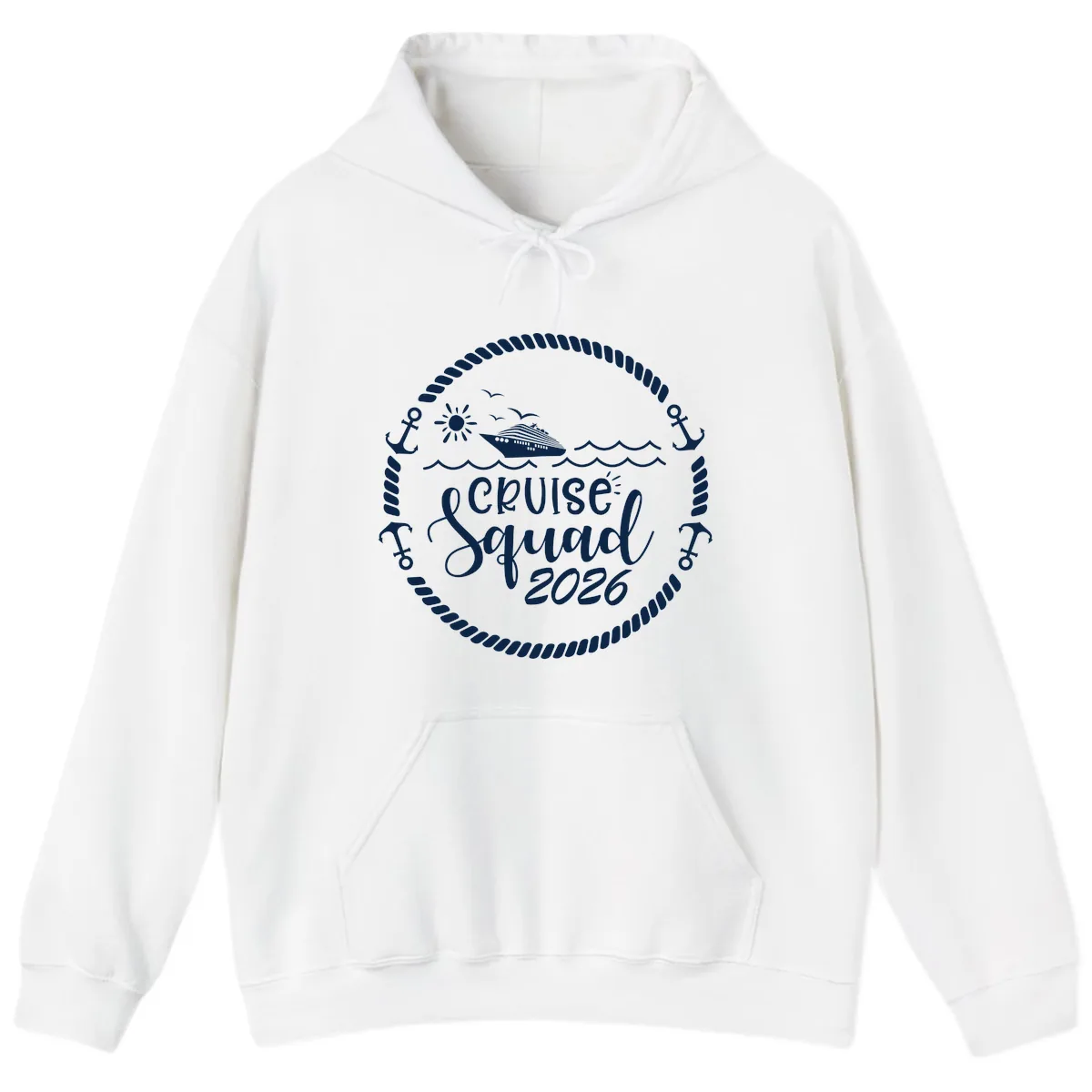 Cruise Squad 2026 Hoodie in White
