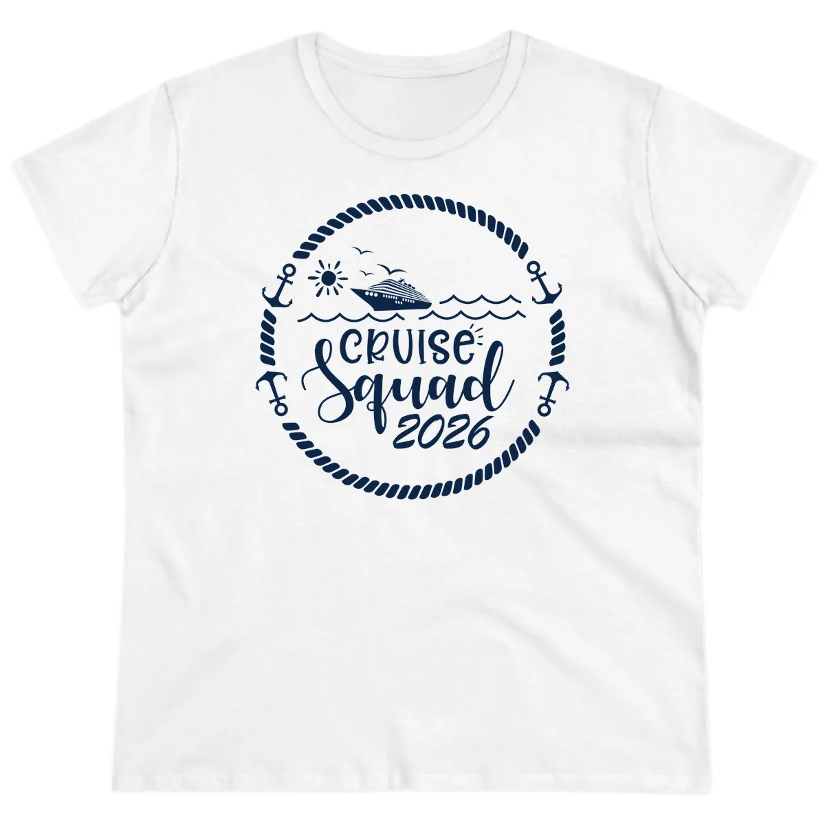 Cruise Squad 2026 Ladies Tee in White