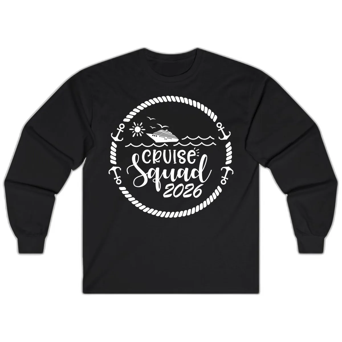 Cruise Squad 2026 Long Sleeve in Black
