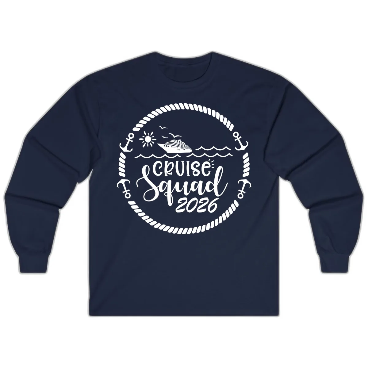 Cruise Squad 2026 Long Sleeve in Navy