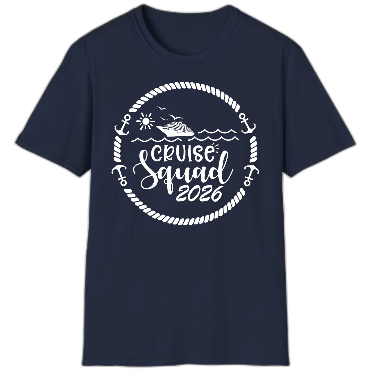 Cruise Squad 2026 T-Shirt in Navy