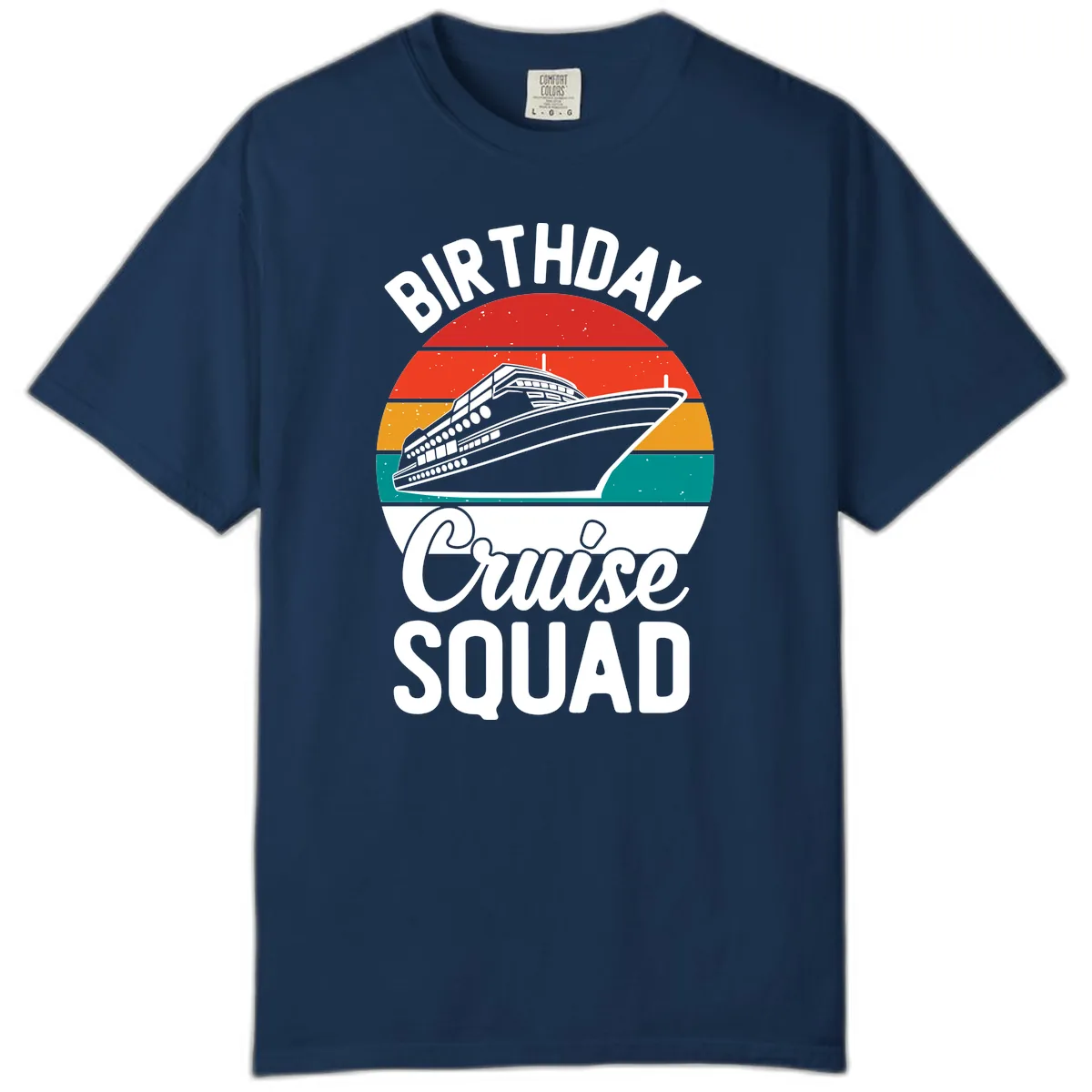 Birthday Cruise Squad Comfort Color in Navy