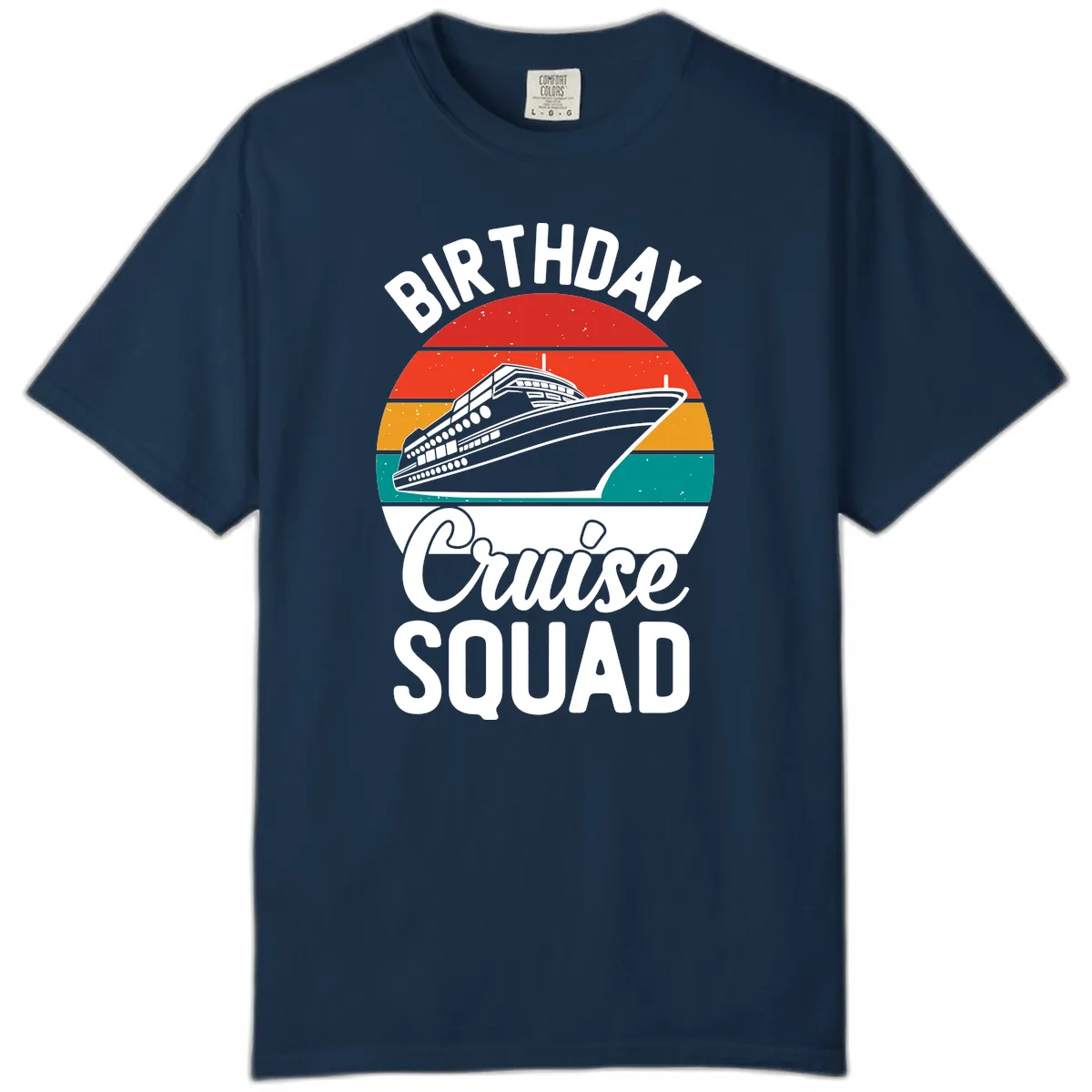 Birthday Cruise Squad Comfort Color in True Navy