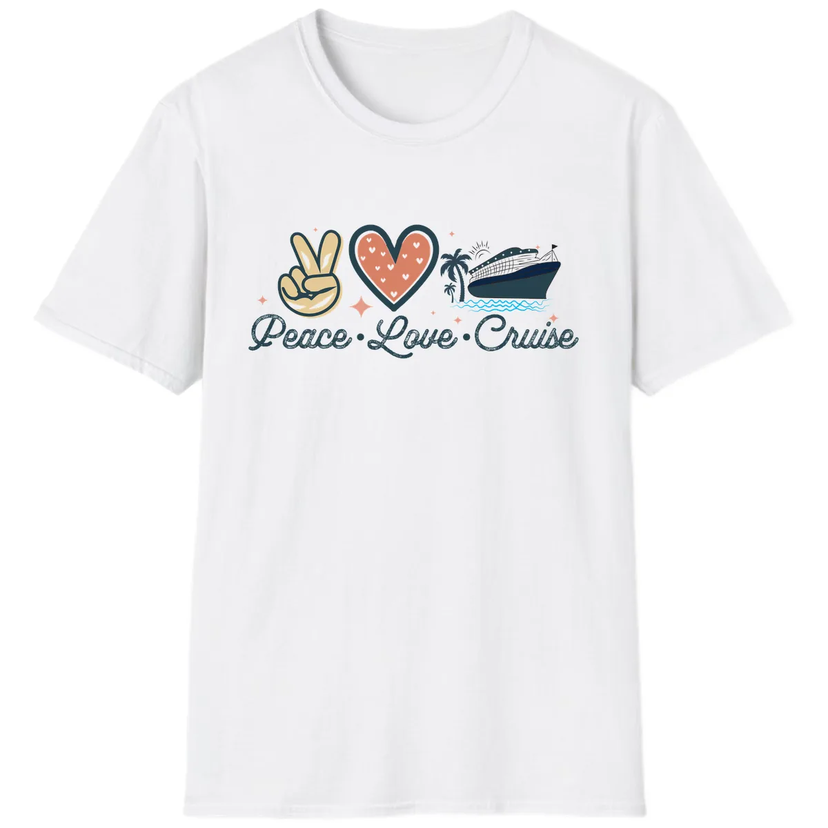 Peace Love Cruise T-Shirt in White