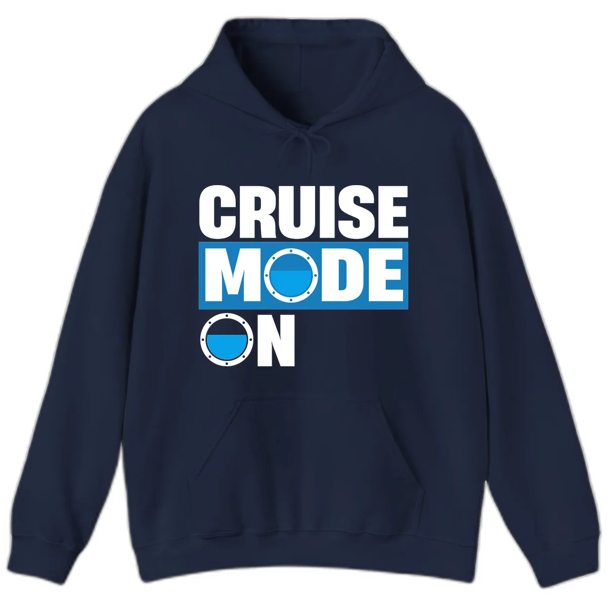 Cruise Mode On Hoodie in Navy