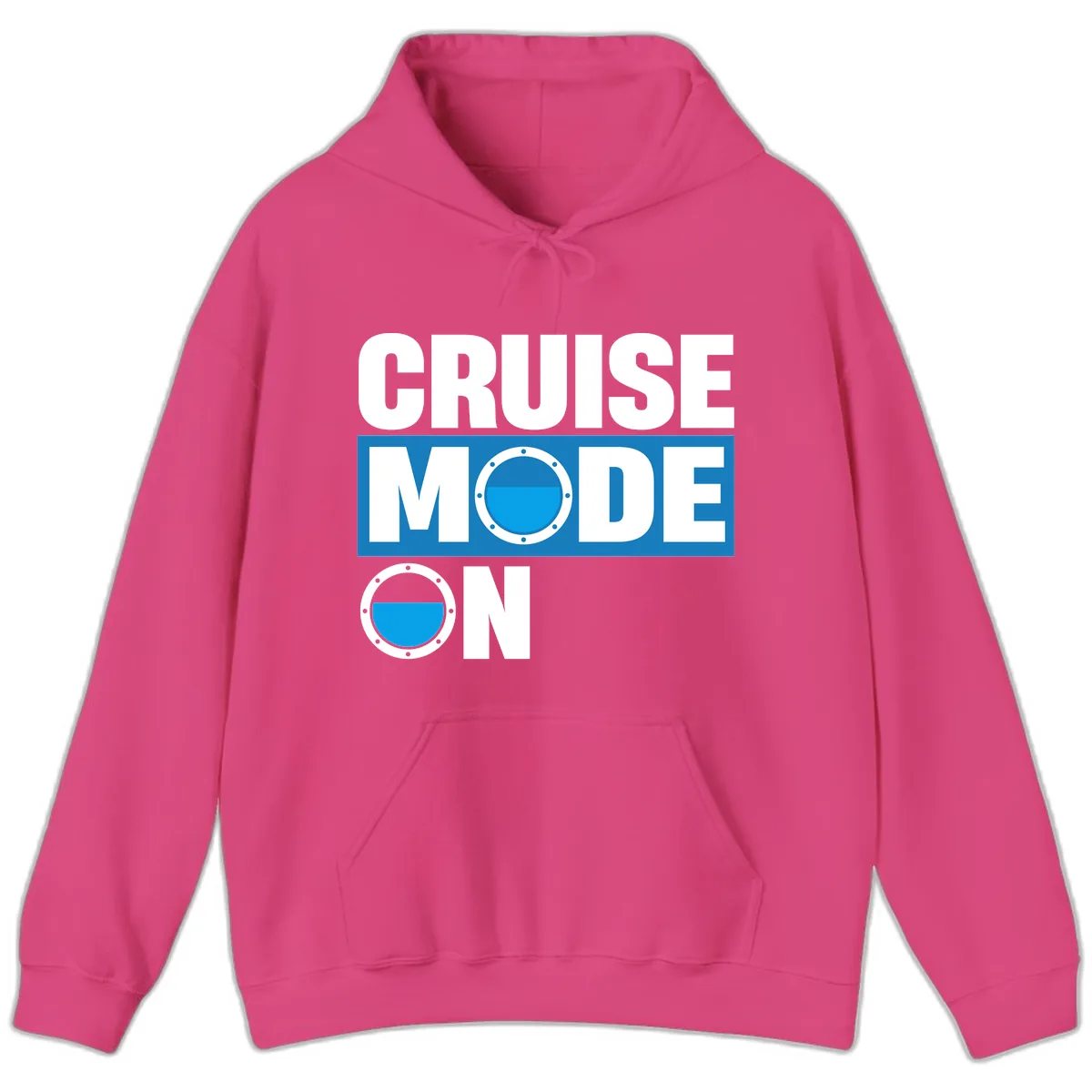 Cruise Mode On Hoodie in Heliconia