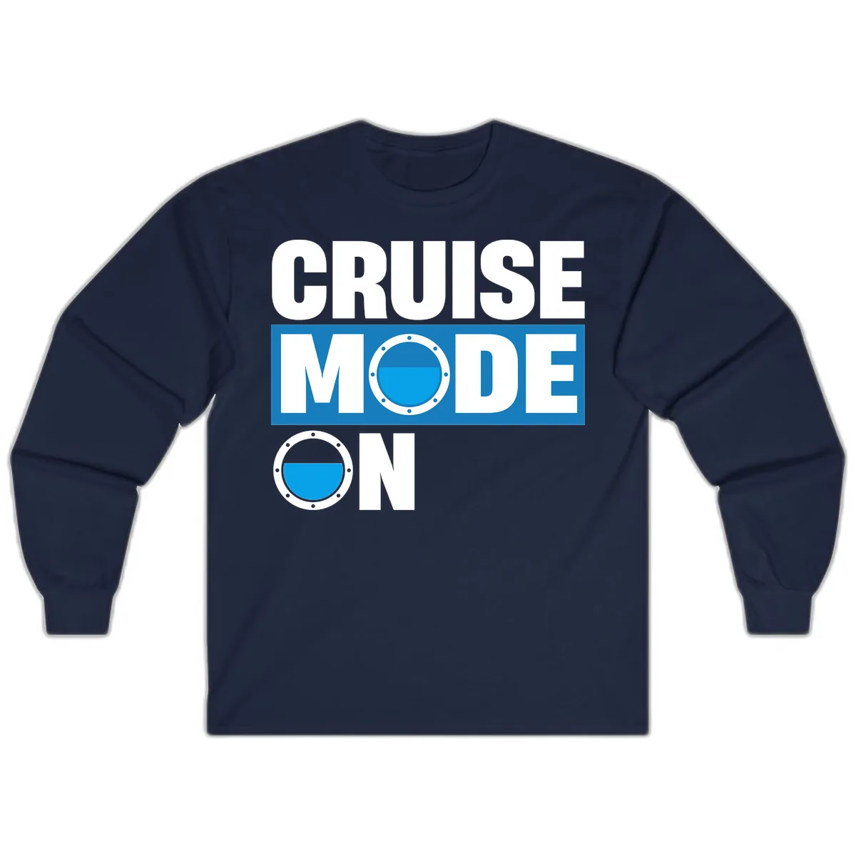 Cruise Mode On Long Sleeve in Navy