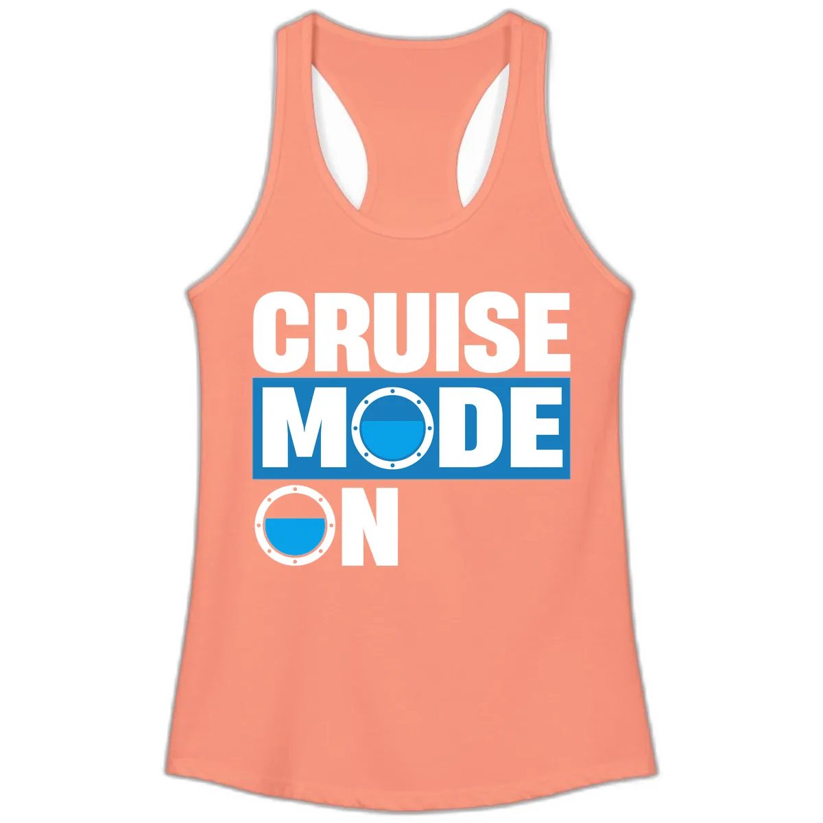 Cruise Mode On Ladies Tank in Solid Light Orange