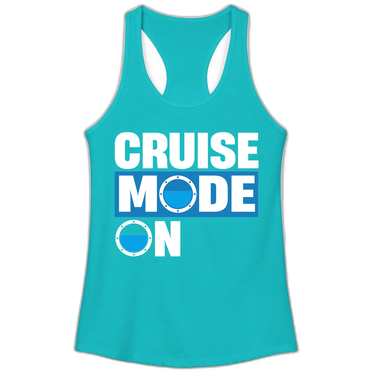 Cruise Mode On Ladies Tank in Tahiti Blue