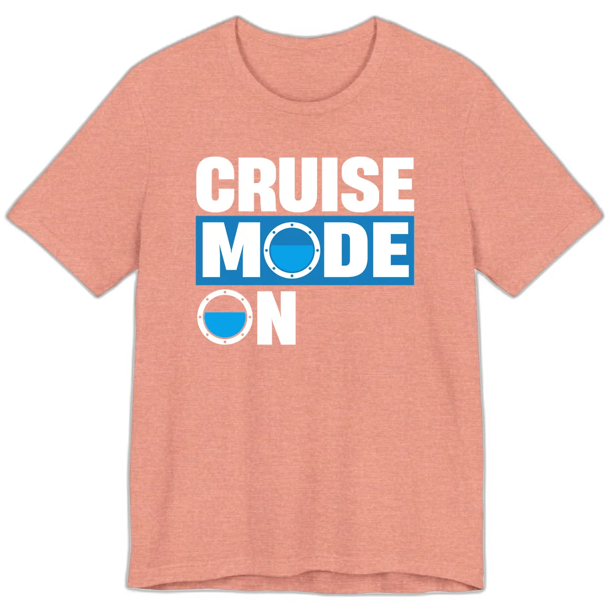 Cruise Mode On Premium T-Shirt in Heather Sunset