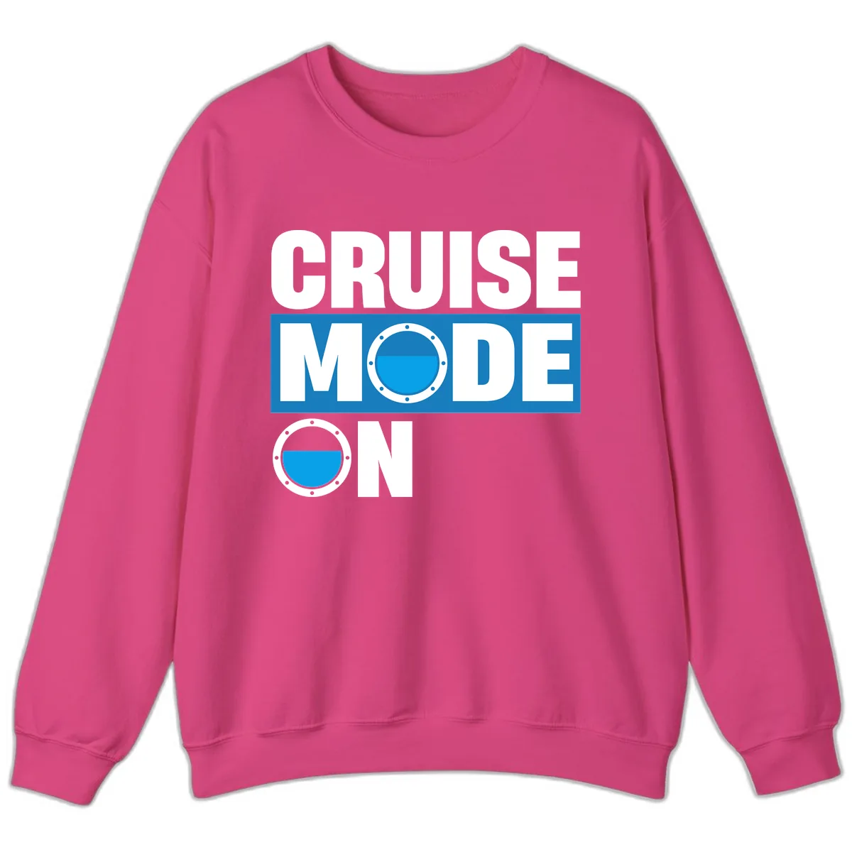 Cruise Mode On Sweatshirt in Heliconia