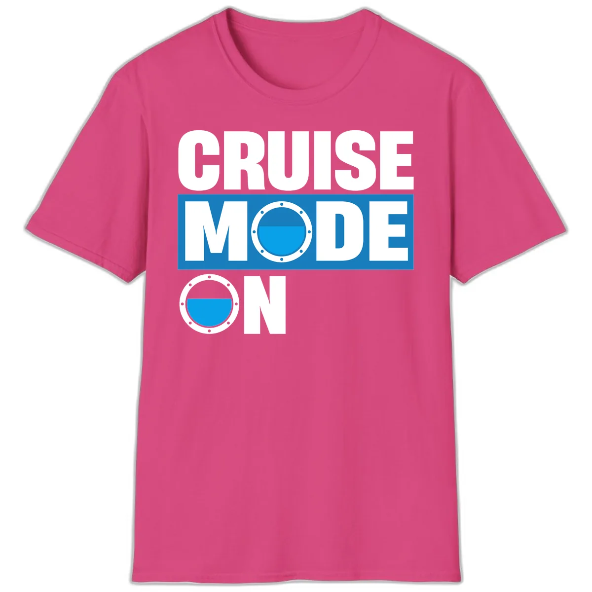 Cruise Mode On T-Shirt in Heliconia