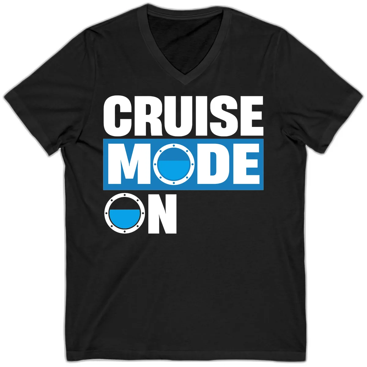 Cruise Mode On V-Neck in Black