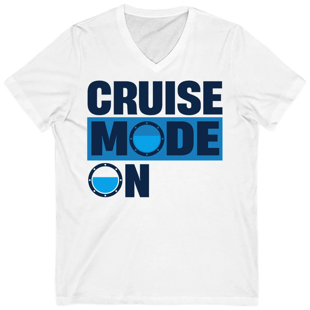 Cruise Mode On V-Neck in White