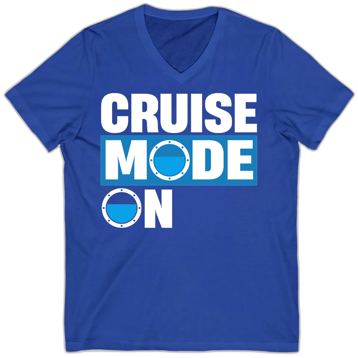 Cruise Mode On V-Neck in True Royal