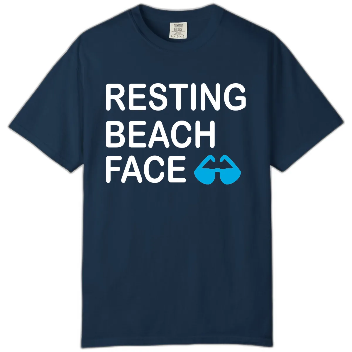 Resting Beach Face Comfort Color in True Navy