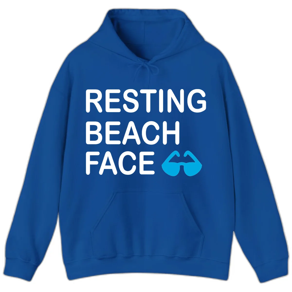 Resting Beach Face Hoodie in Royal