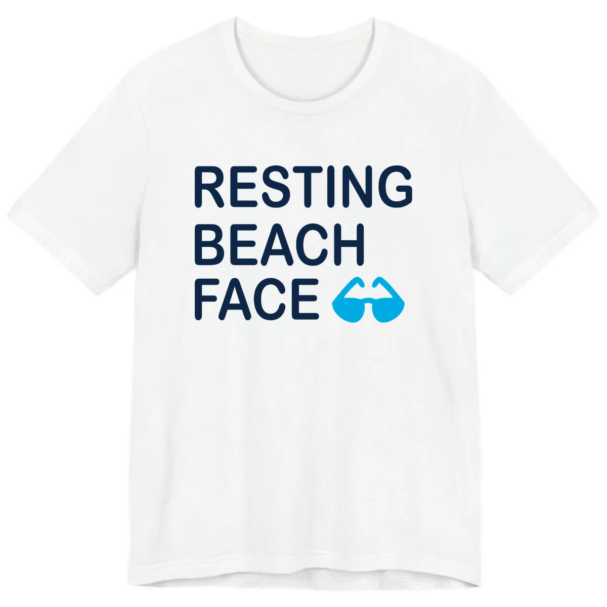 Resting Beach Face Premium T-Shirt in White