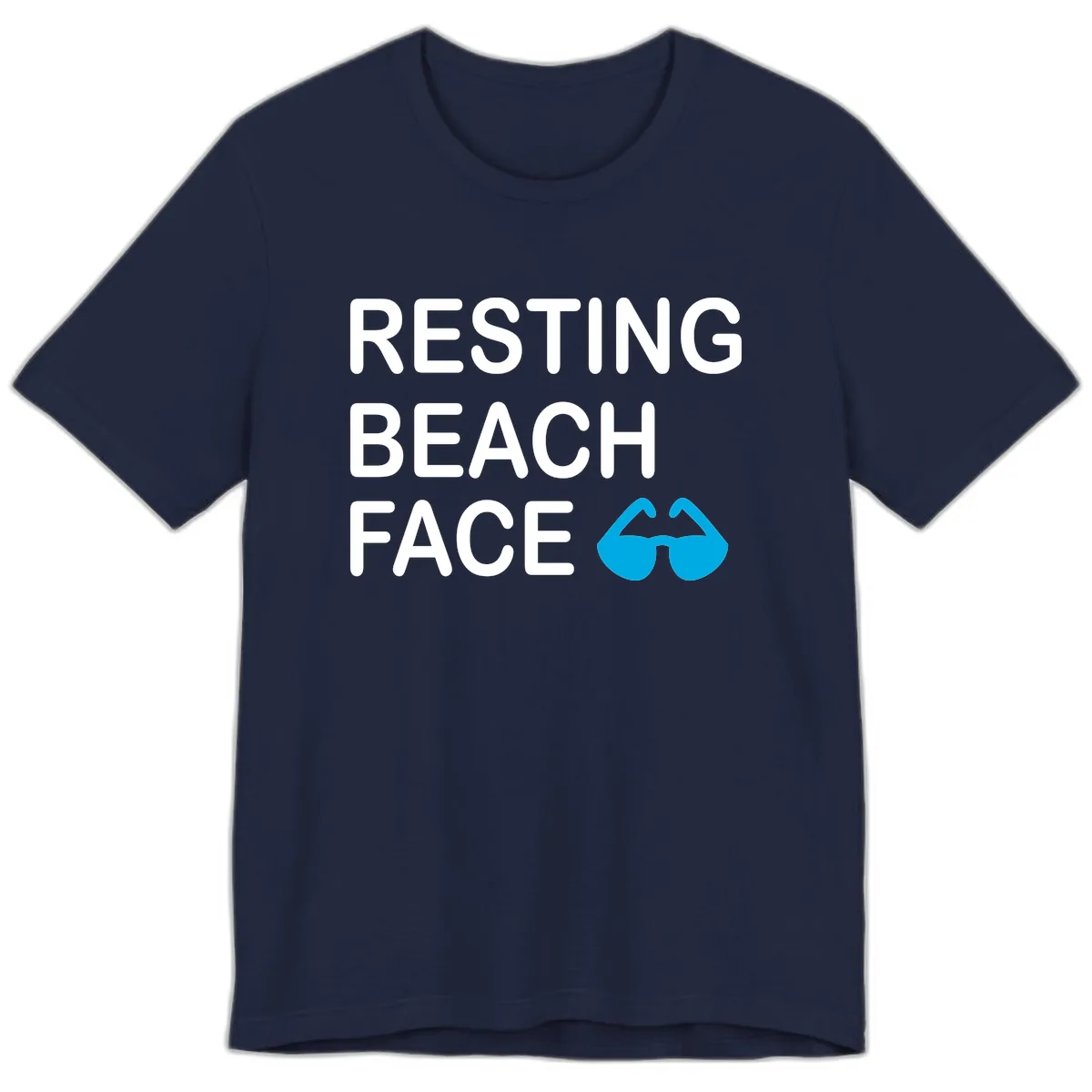 Resting Beach Face Premium T-Shirt in Navy