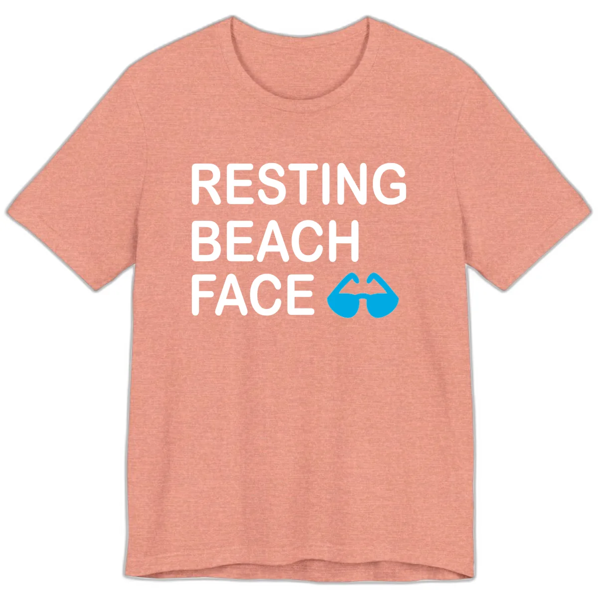 Resting Beach Face Premium T-Shirt in Heather Sunset
