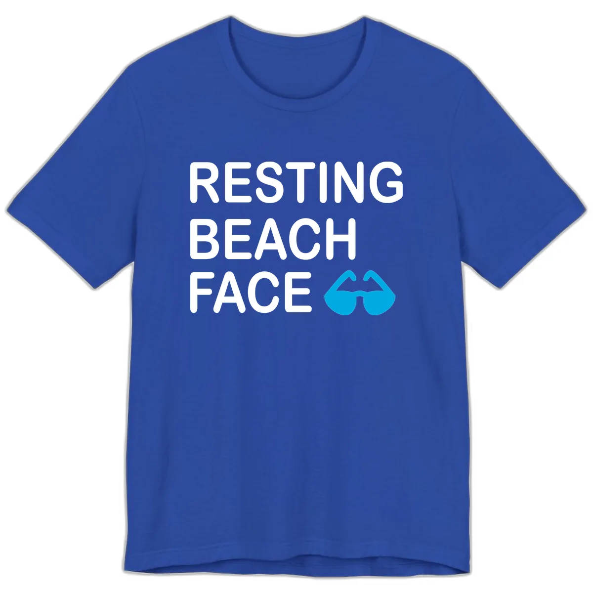 Resting Beach Face Premium T-Shirt in True Royal
