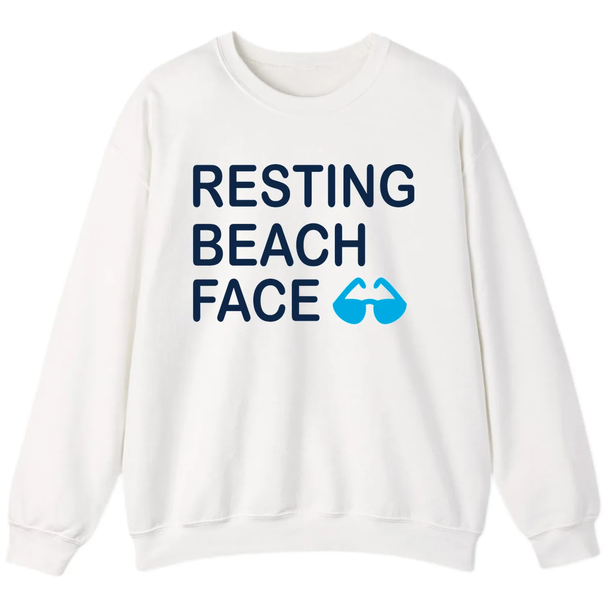 Resting Beach Face Sweatshirt in White
