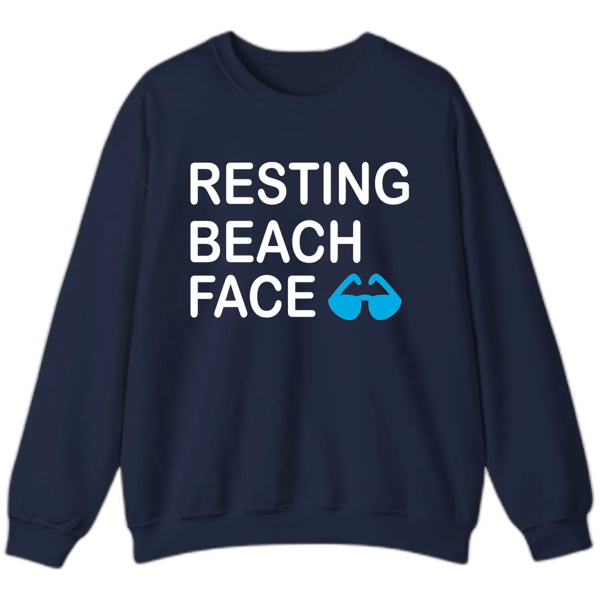Resting Beach Face Sweatshirt in Navy