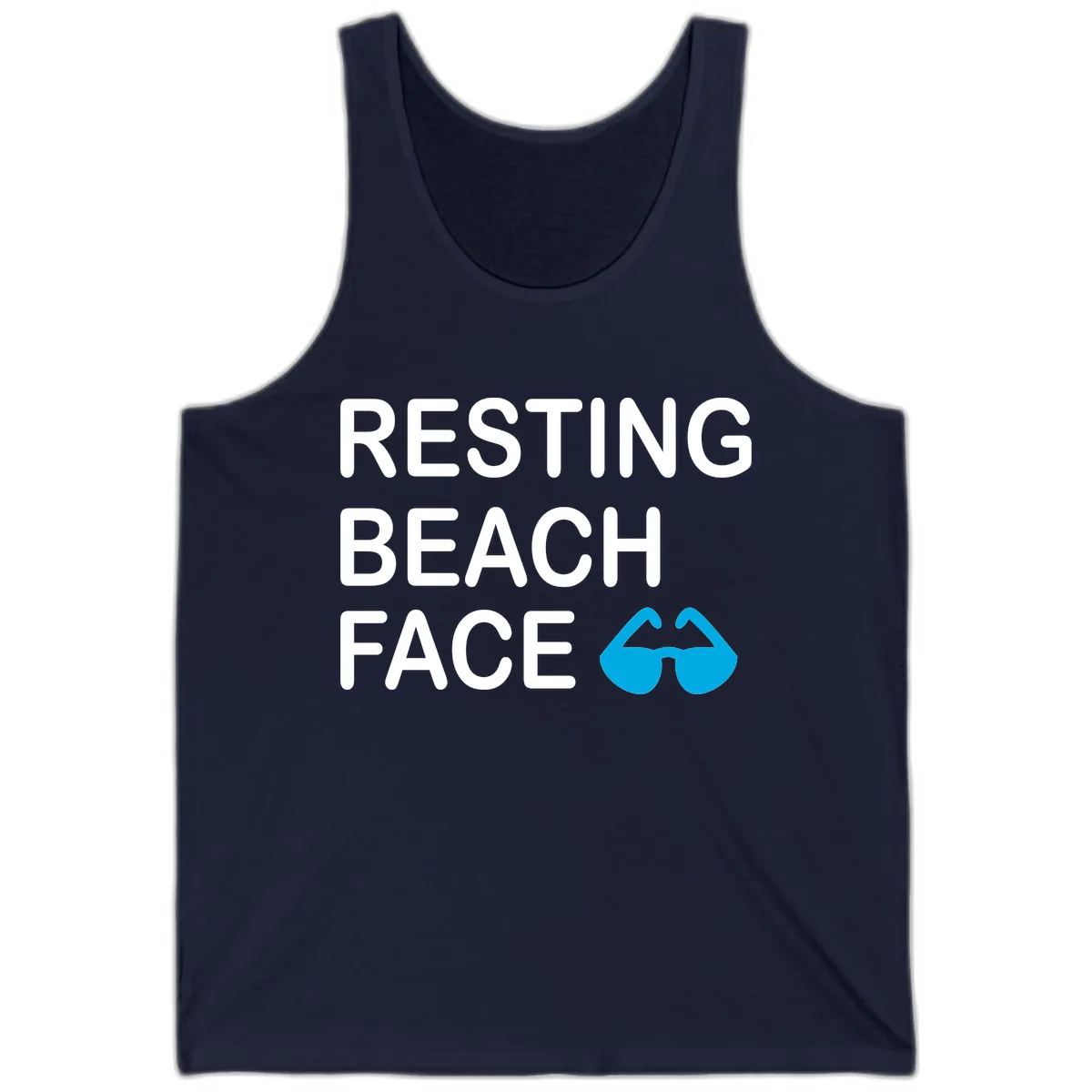 Resting Beach Face Tank in Navy