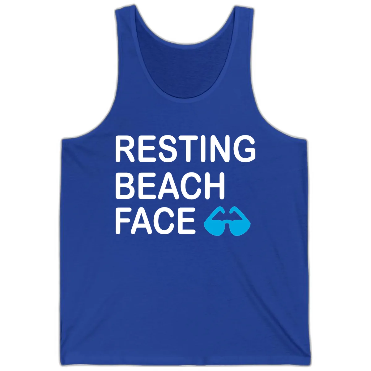 Resting Beach Face Tank in True Royal