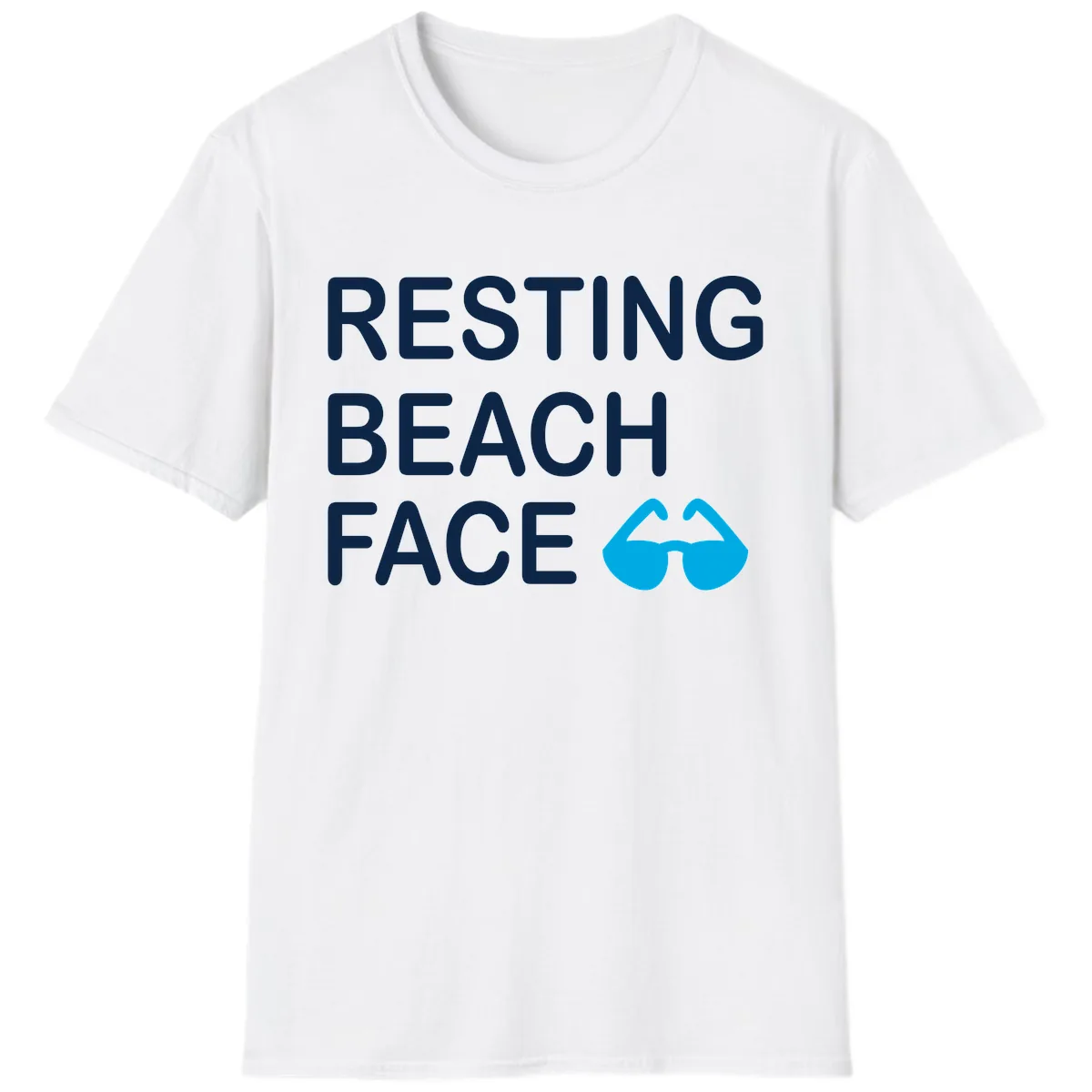 Resting Beach Face T-Shirt in White