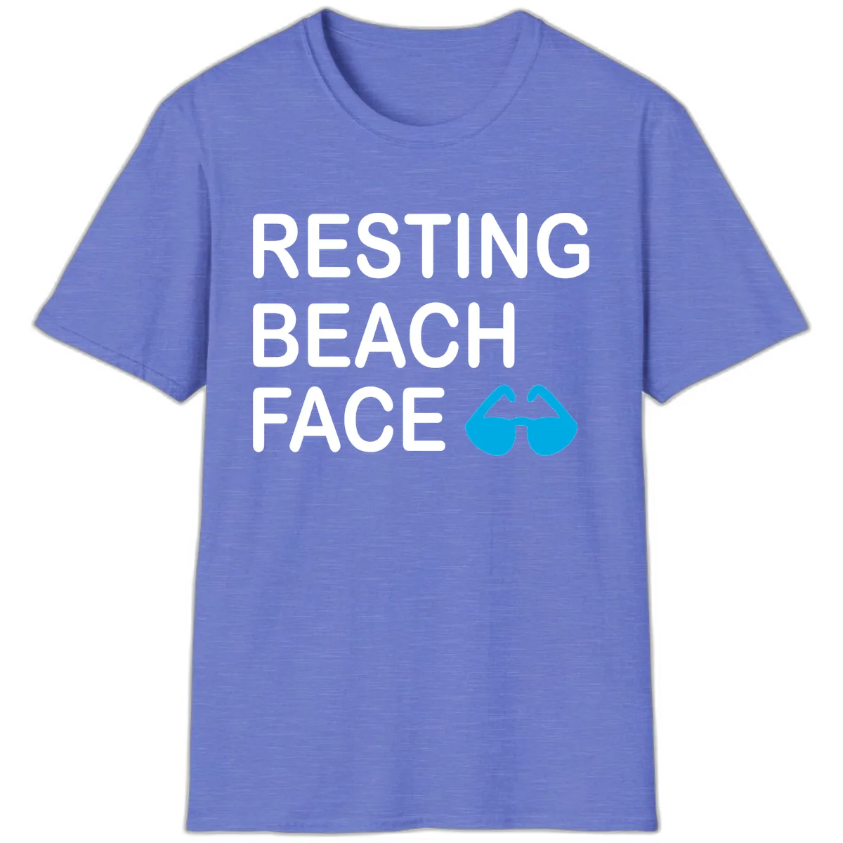 Resting Beach Face T-Shirt in Heather Royal