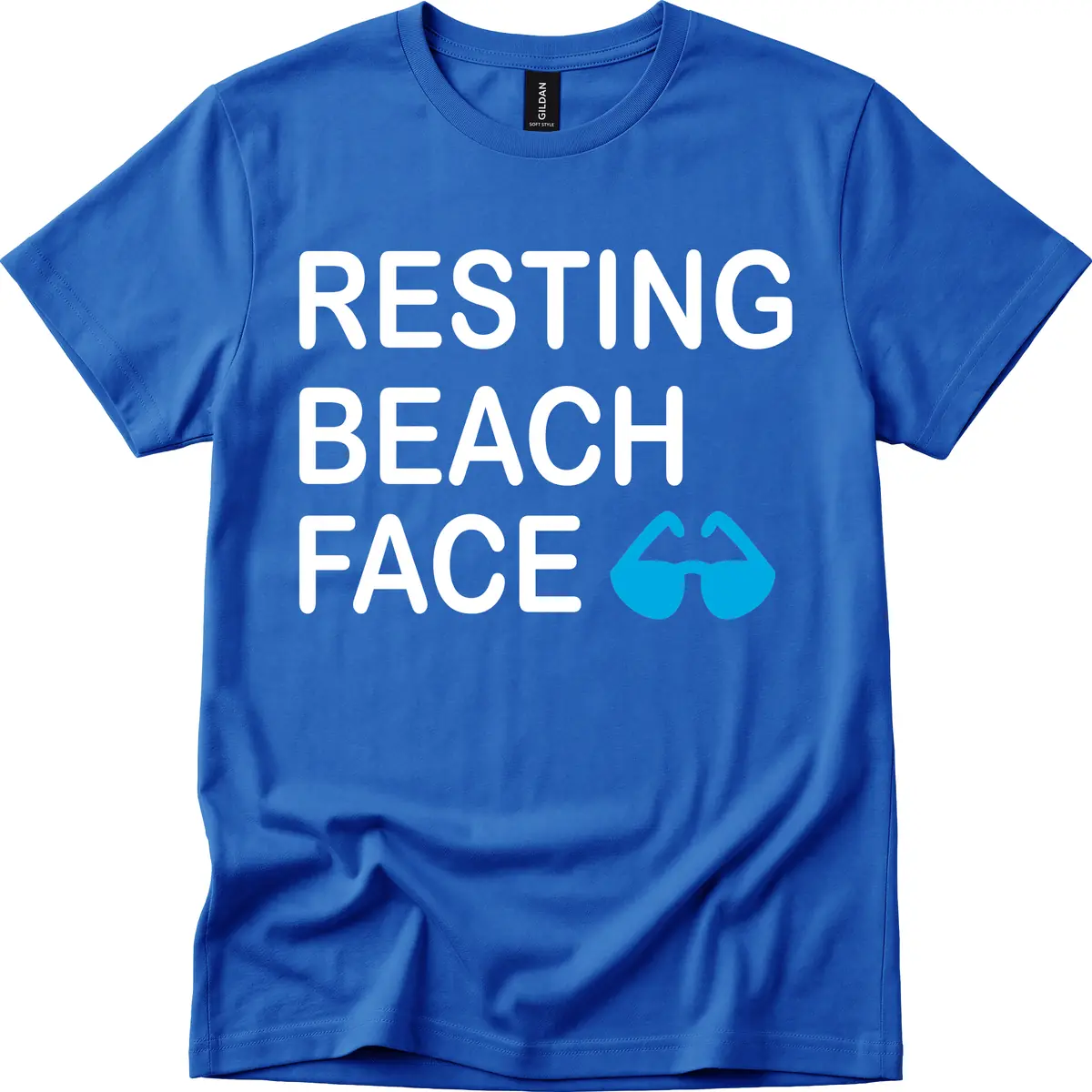 Resting Beach Face T-Shirt in Royal