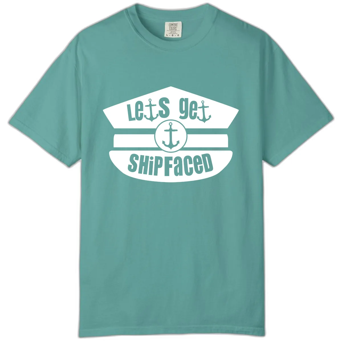 Let's Get Shipfaced Comfort Color in Seafoam