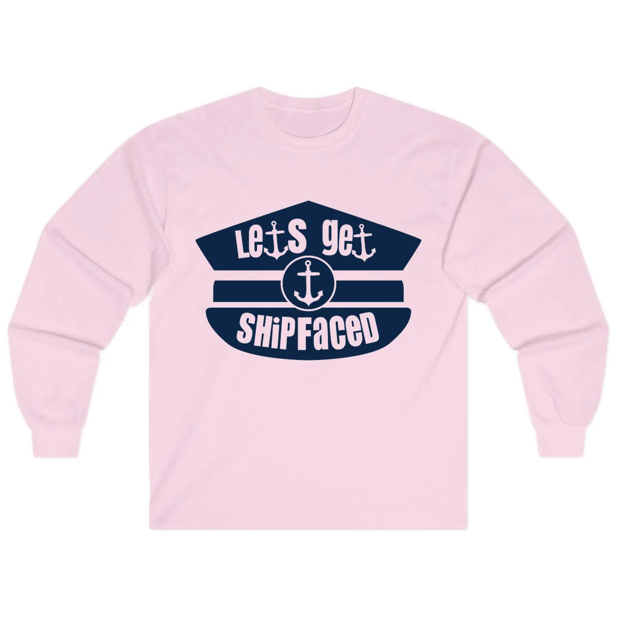Let's Get Shipfaced Long Sleeve in Light Pink
