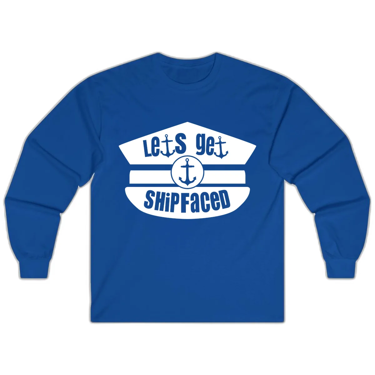 Let's Get Shipfaced Long Sleeve in Royal