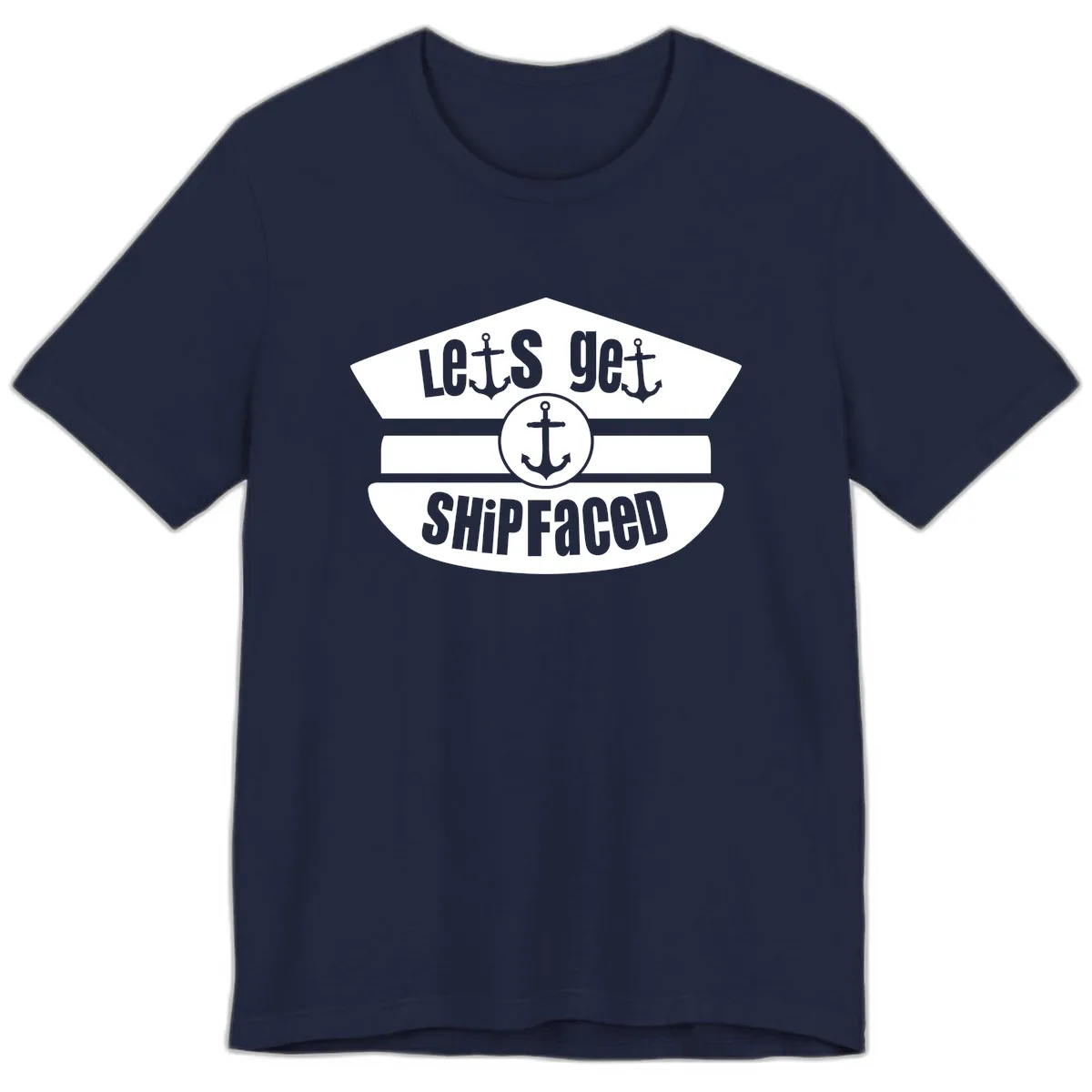 Let's Get Shipfaced Premium T-Shirt in Navy