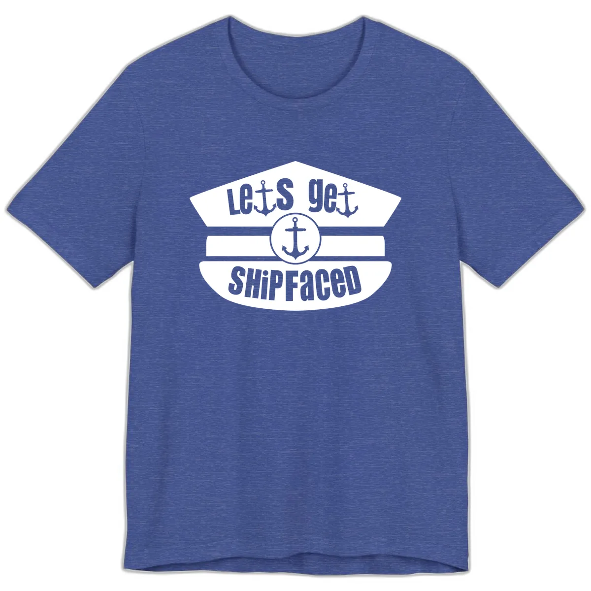 Let's Get Shipfaced Premium T-Shirt in Heather True Royal