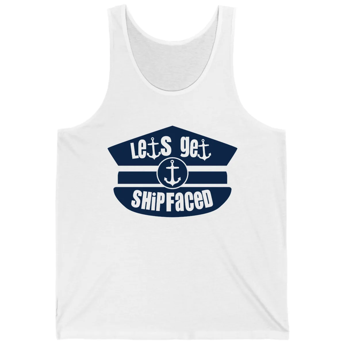 Let's Get Shipfaced Tank in White