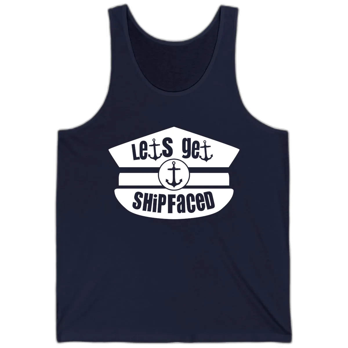 Let's Get Shipfaced Tank in Navy