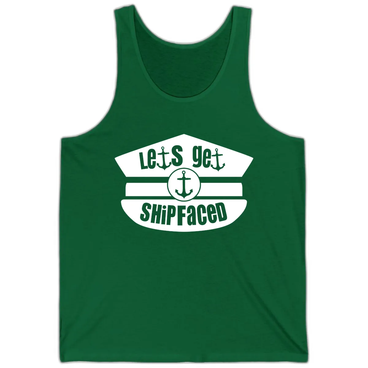 Let's Get Shipfaced Tank in Kelly