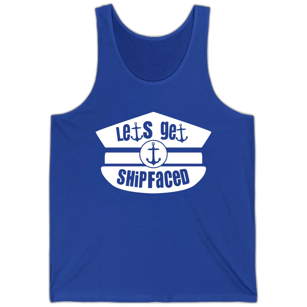 Let's Get Shipfaced Tank in True Royal