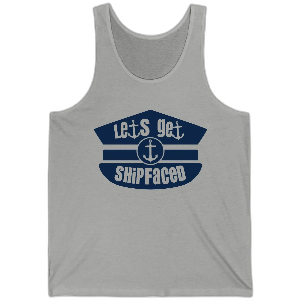 Let's Get Shipfaced Tank in Athletic Heather