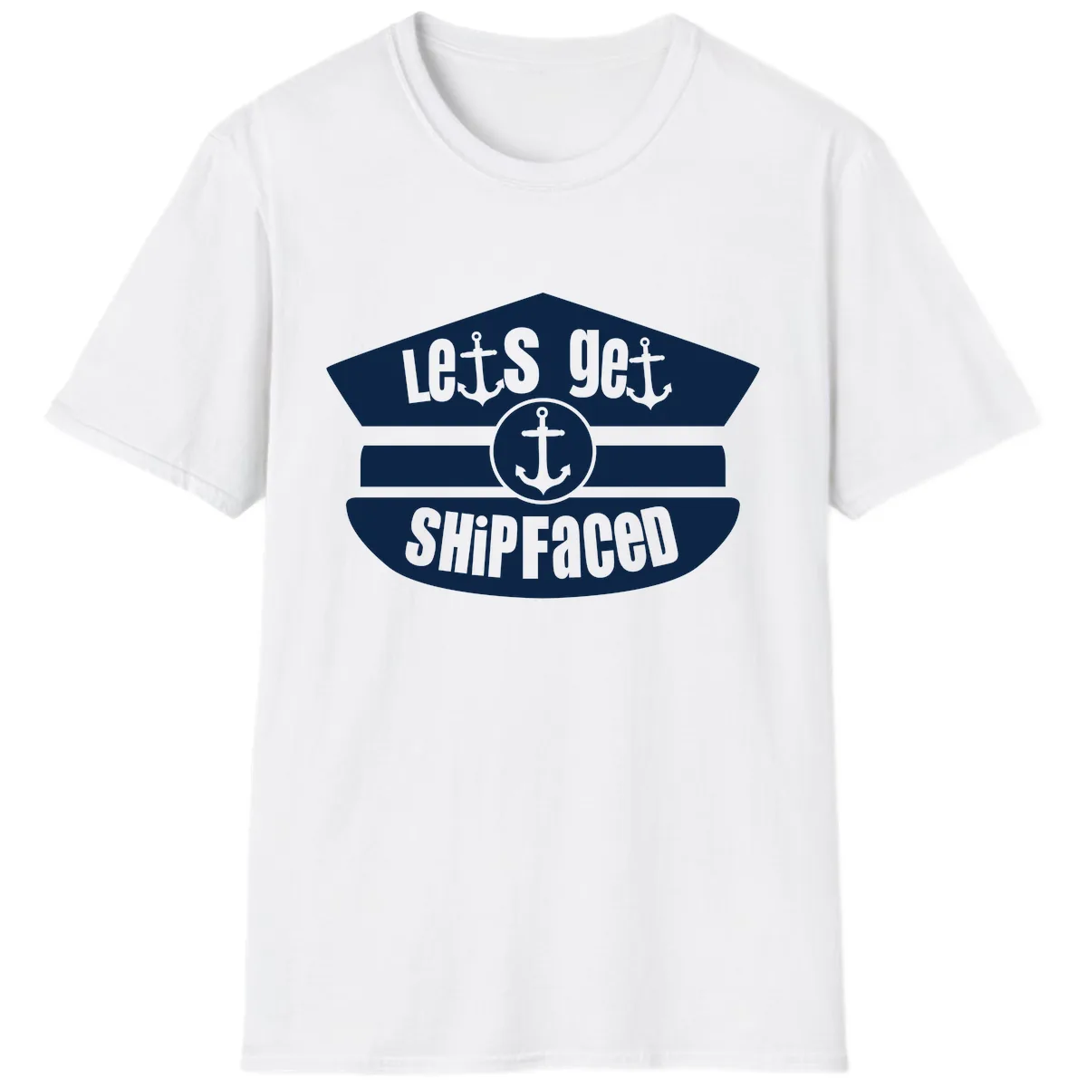 Let's Get Shipfaced T-Shirt in White