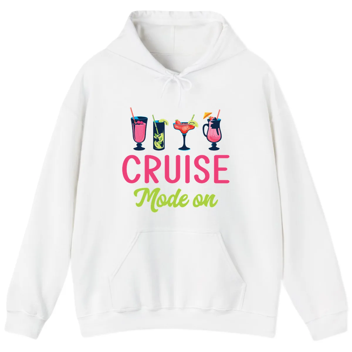 Cruise Mode On Hoodie in White