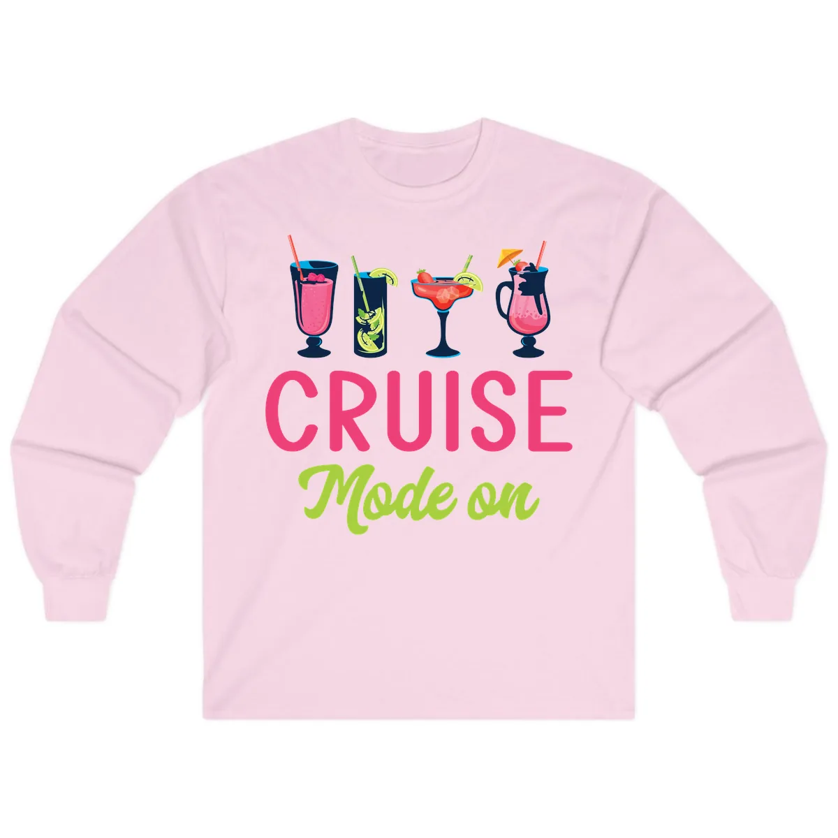 Cruise Mode On Long Sleeve in Light Pink