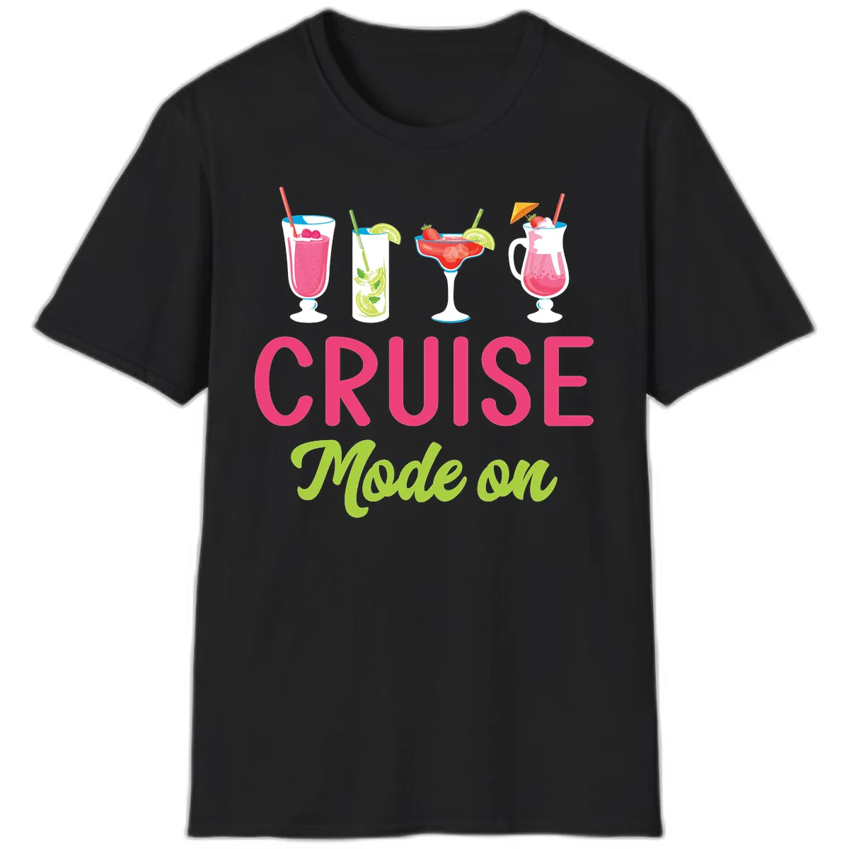Cruise Mode On T-Shirt in Black