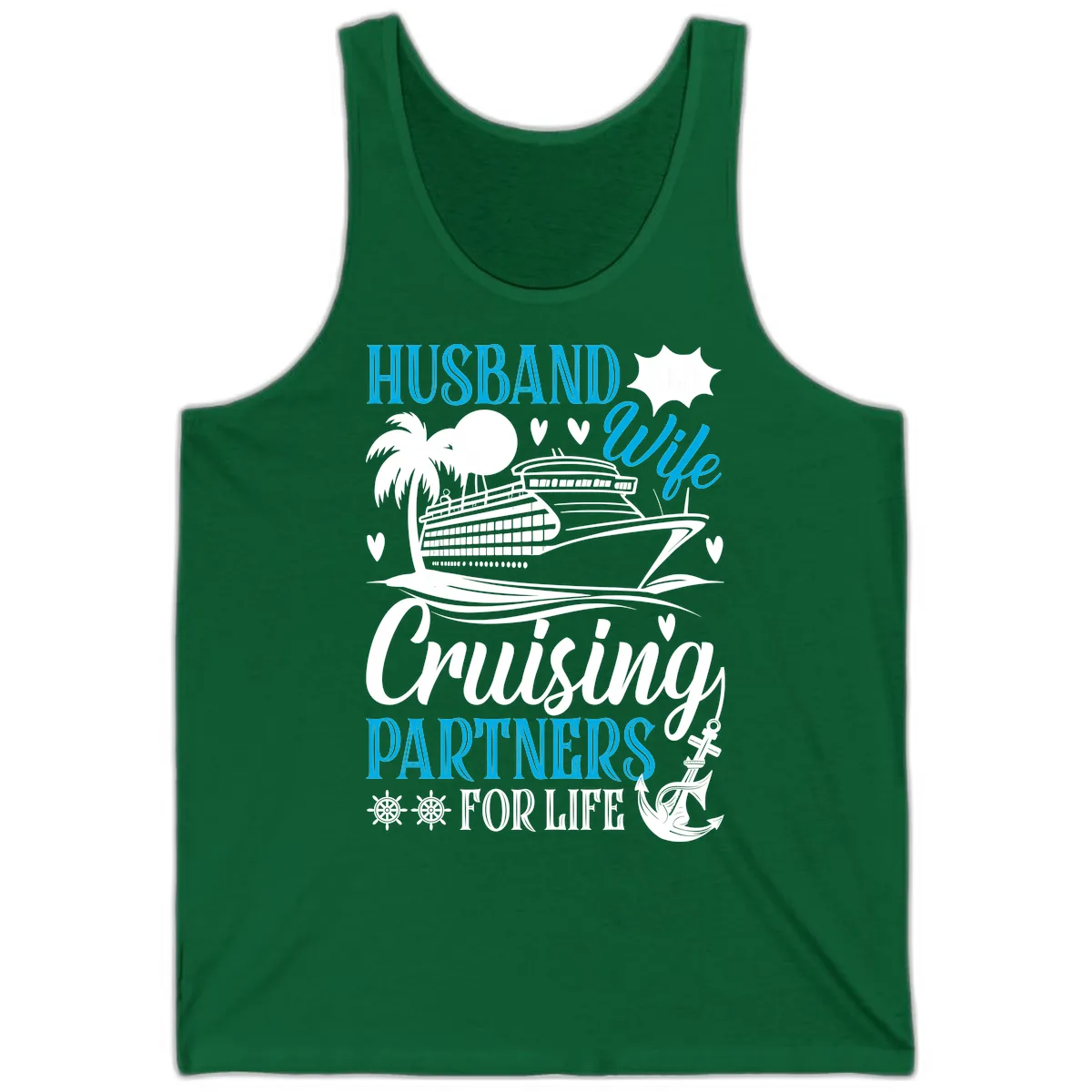 Husband Cruising Partners For Life Tank in Kelly